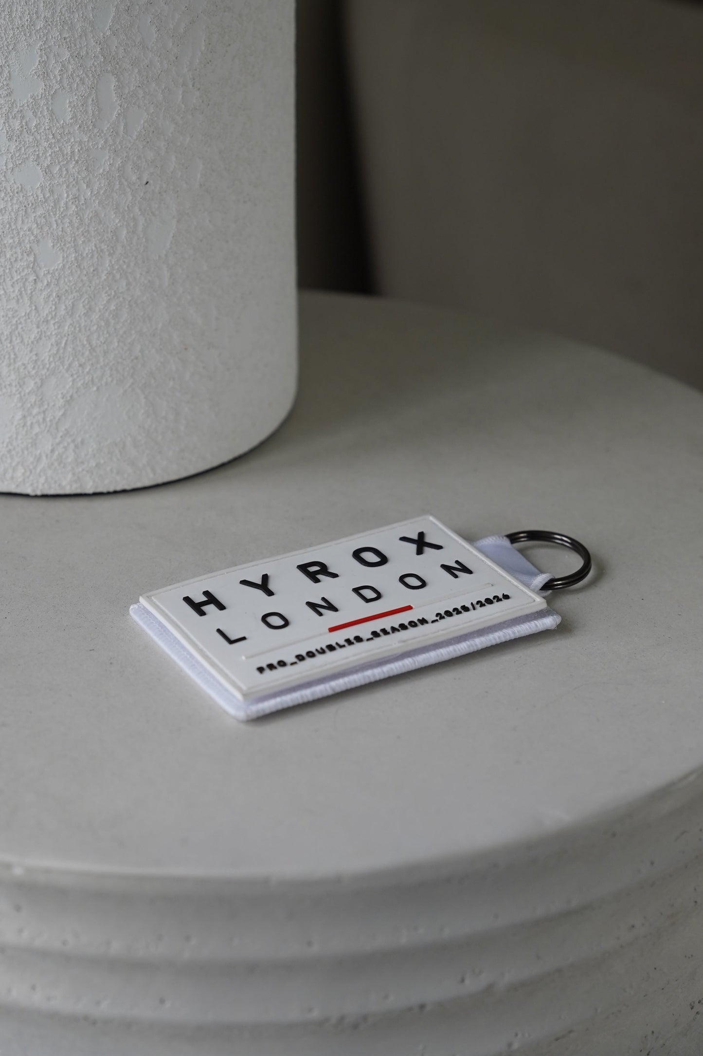 LIMITED EDITION WHITE Velcro Patch Keyring