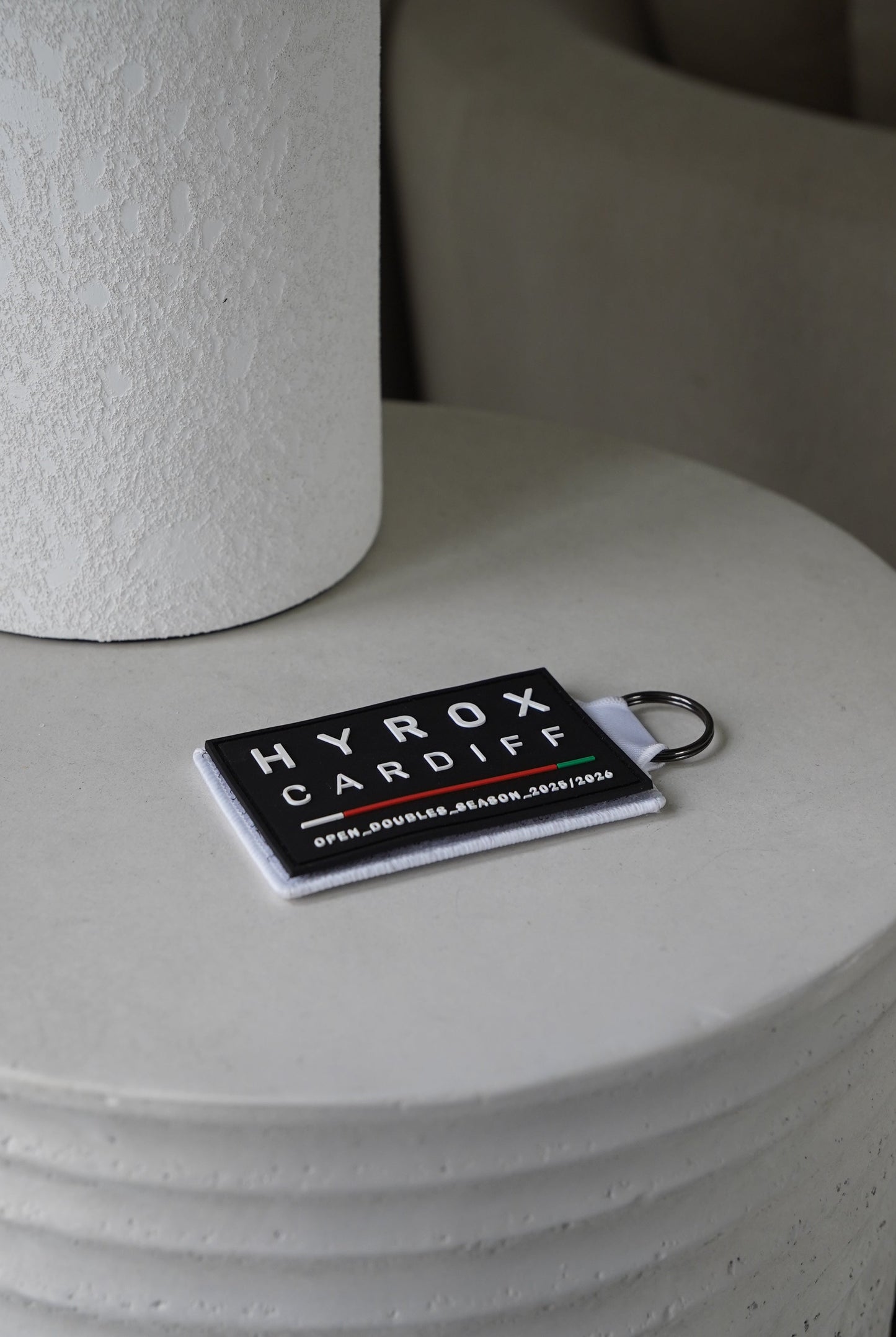 LIMITED EDITION WHITE Velcro Patch Keyring